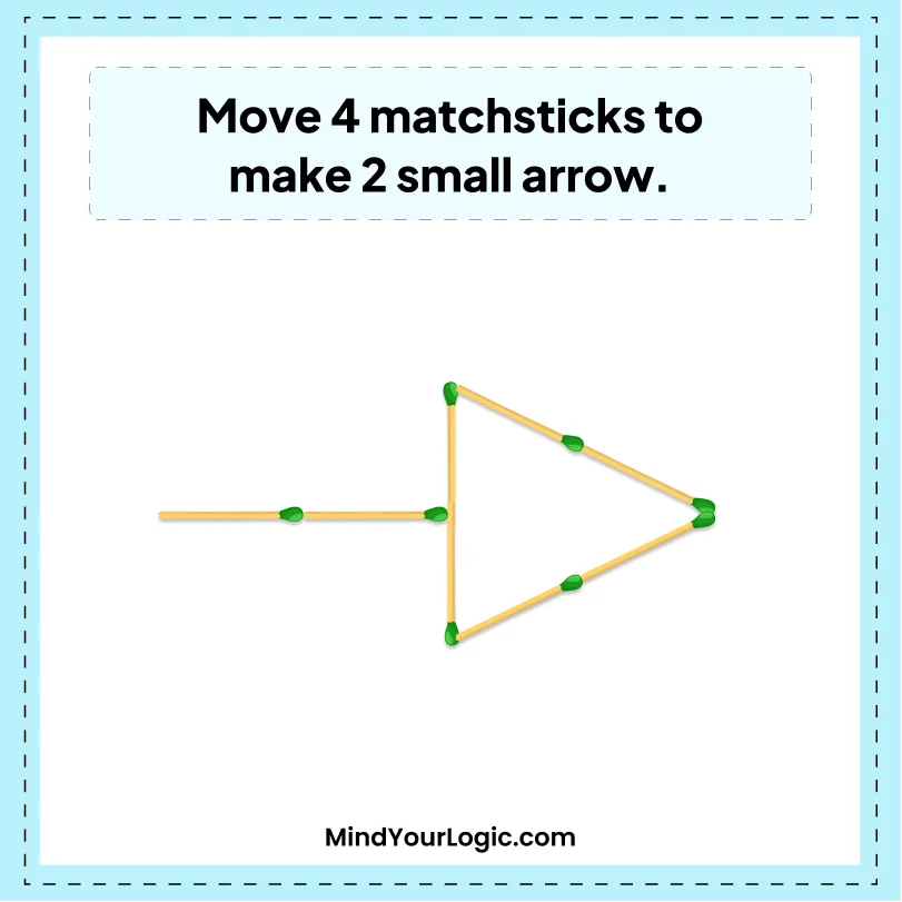 Matchstick Puzzles : Duplicate the Arrow Matchstick Puzzles