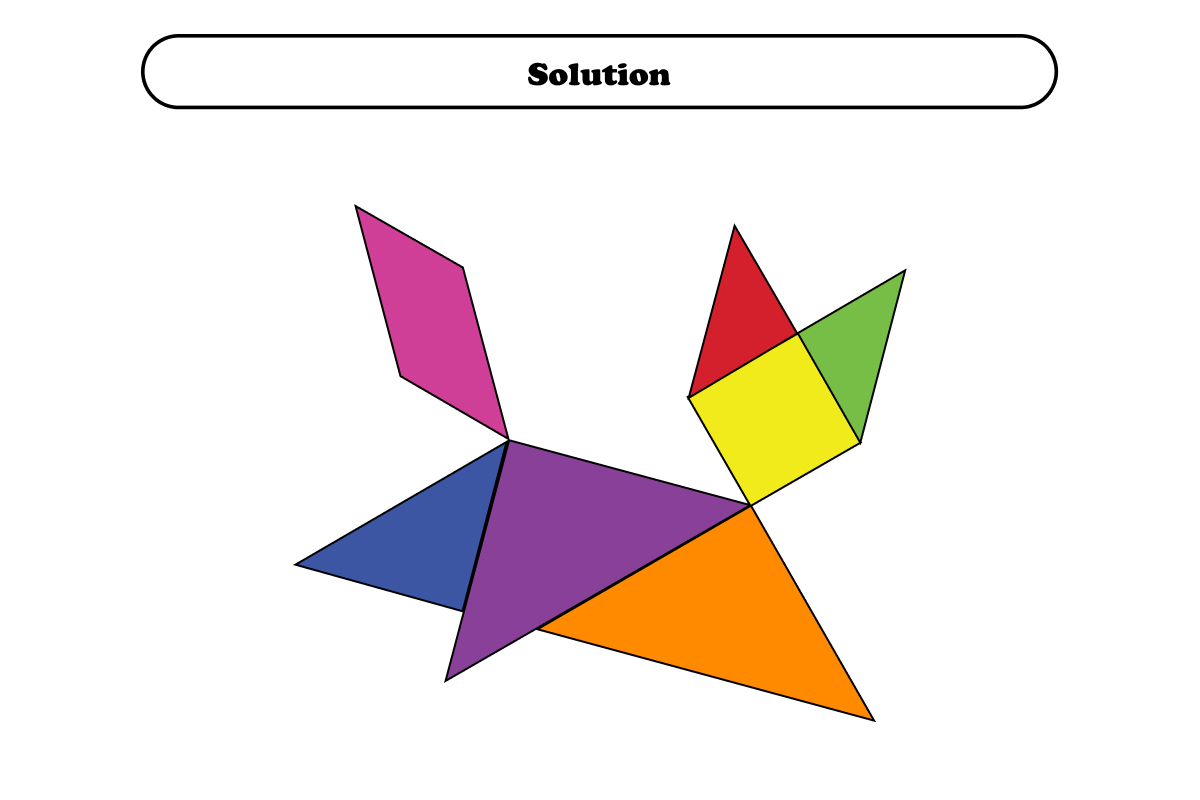 cat tangram puzzle solution