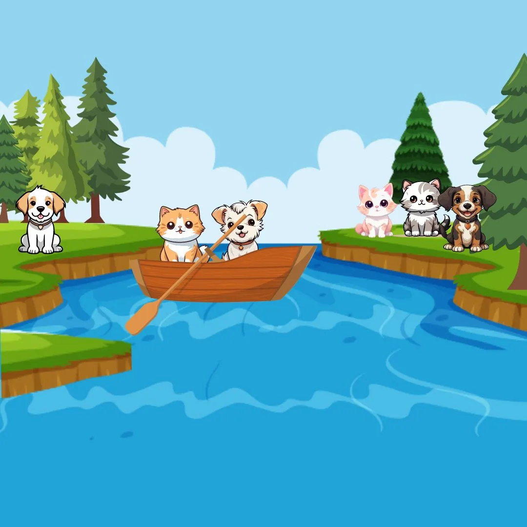 cats dogs river crossing puzzle image 2