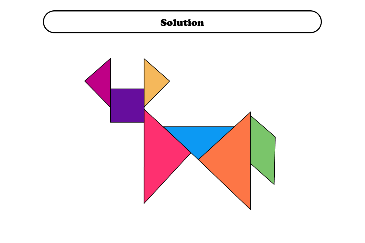 easy tangram cowpuzzle