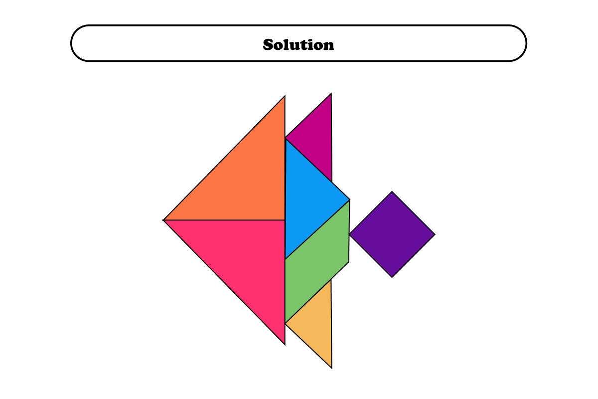 easy tangram fish puzzle solution