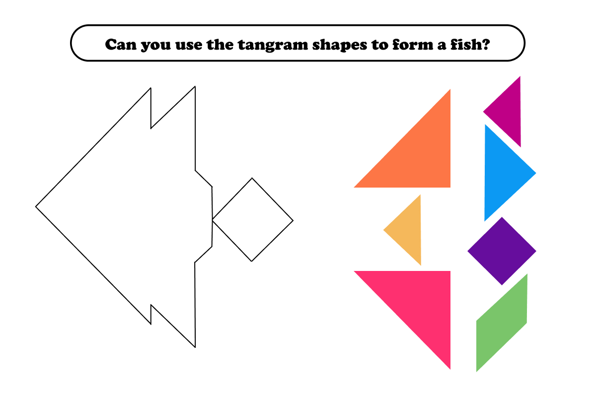 easy tangram fish puzzle