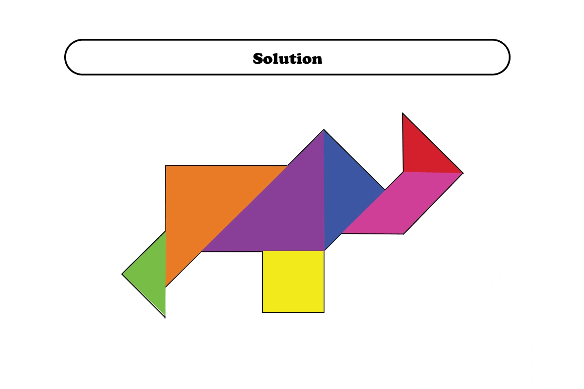 elepahnt tangram puzzle solution