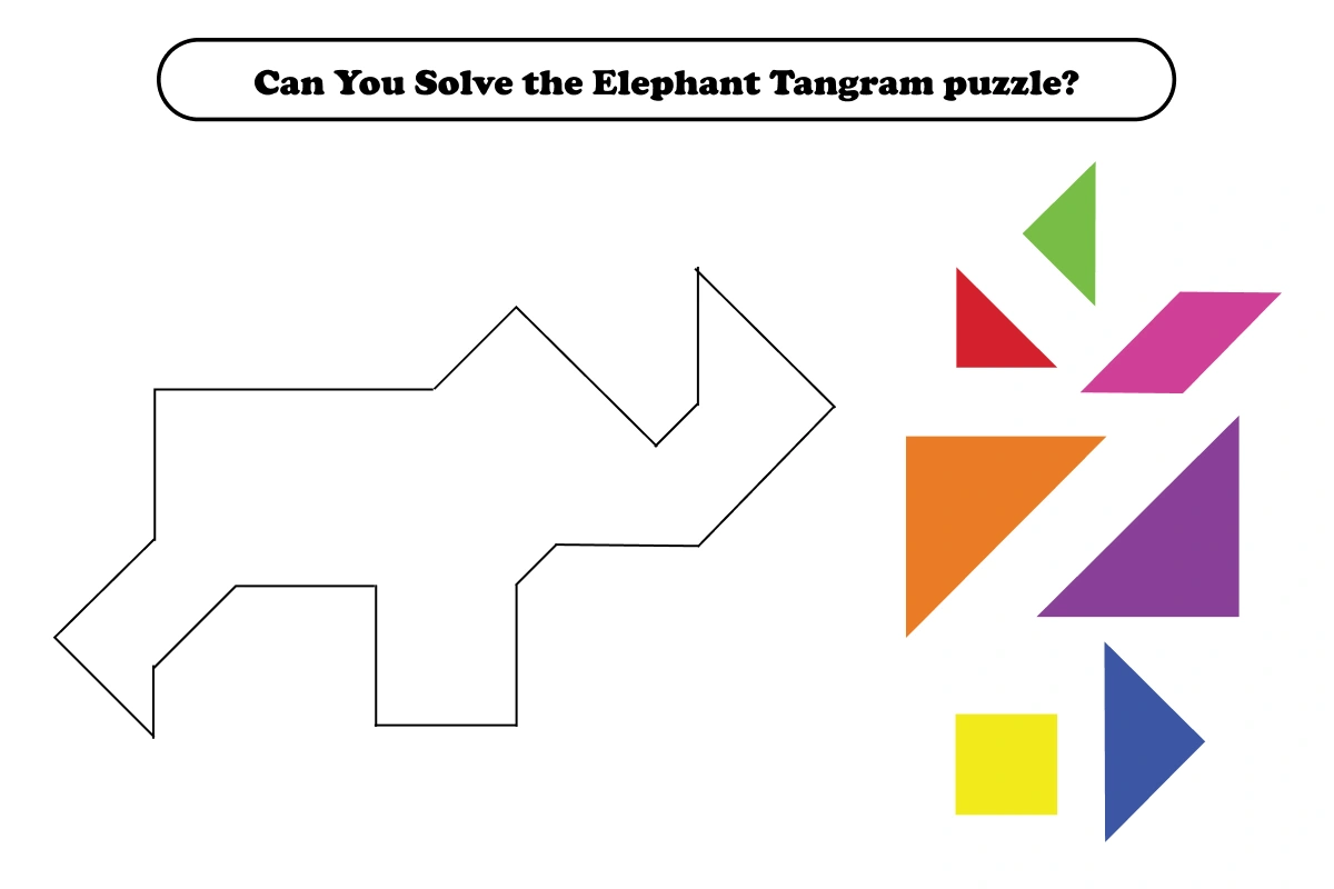 elepahnt tangram puzzle