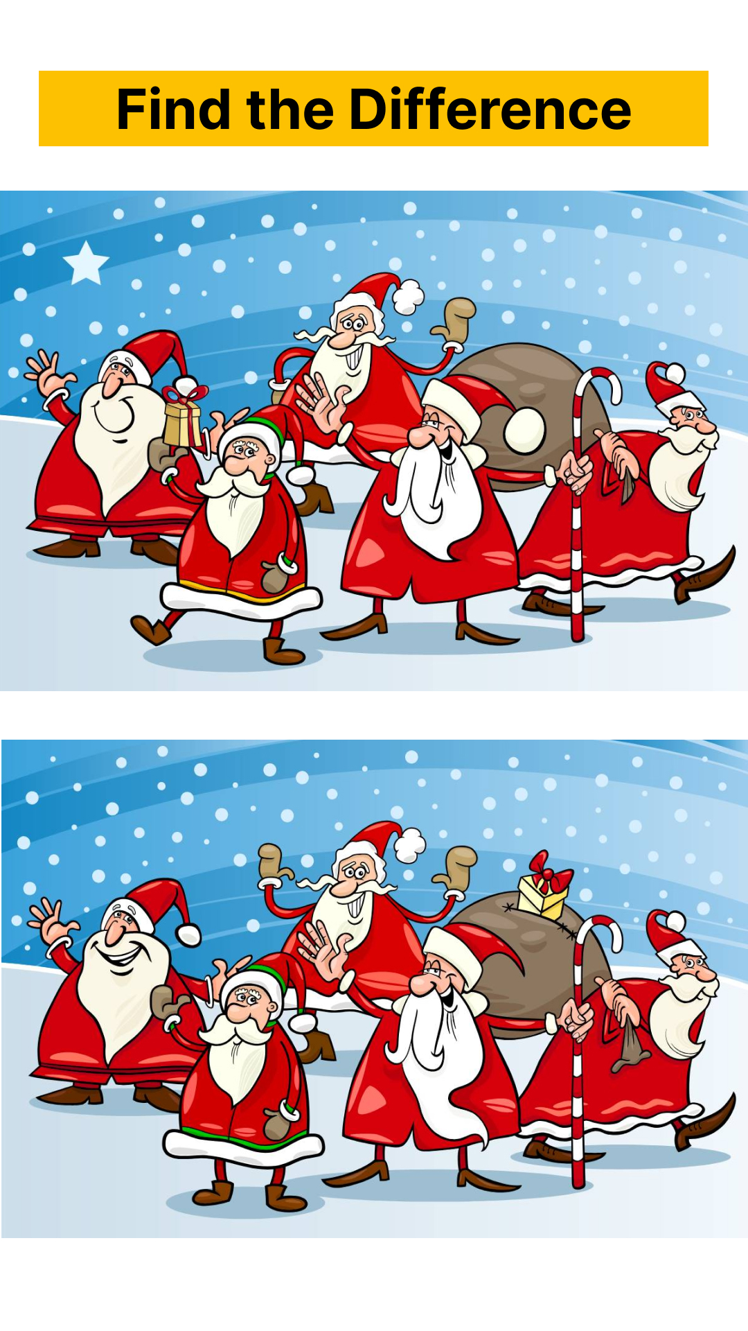 find the differences santa