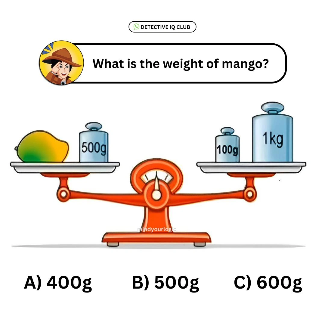 find the weight of mango