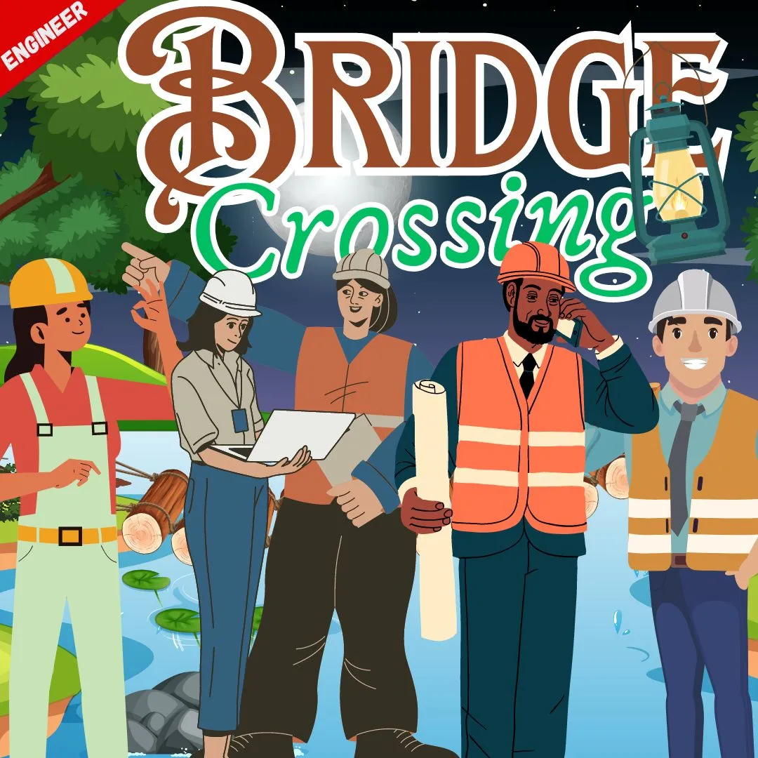 river crossing puzzles : five engineers bridge crossing puzzle