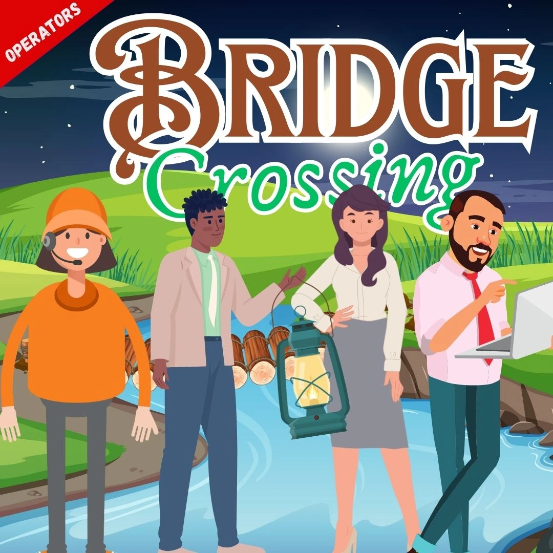 river crossing puzzles : four opretors bridge crossing puzzle