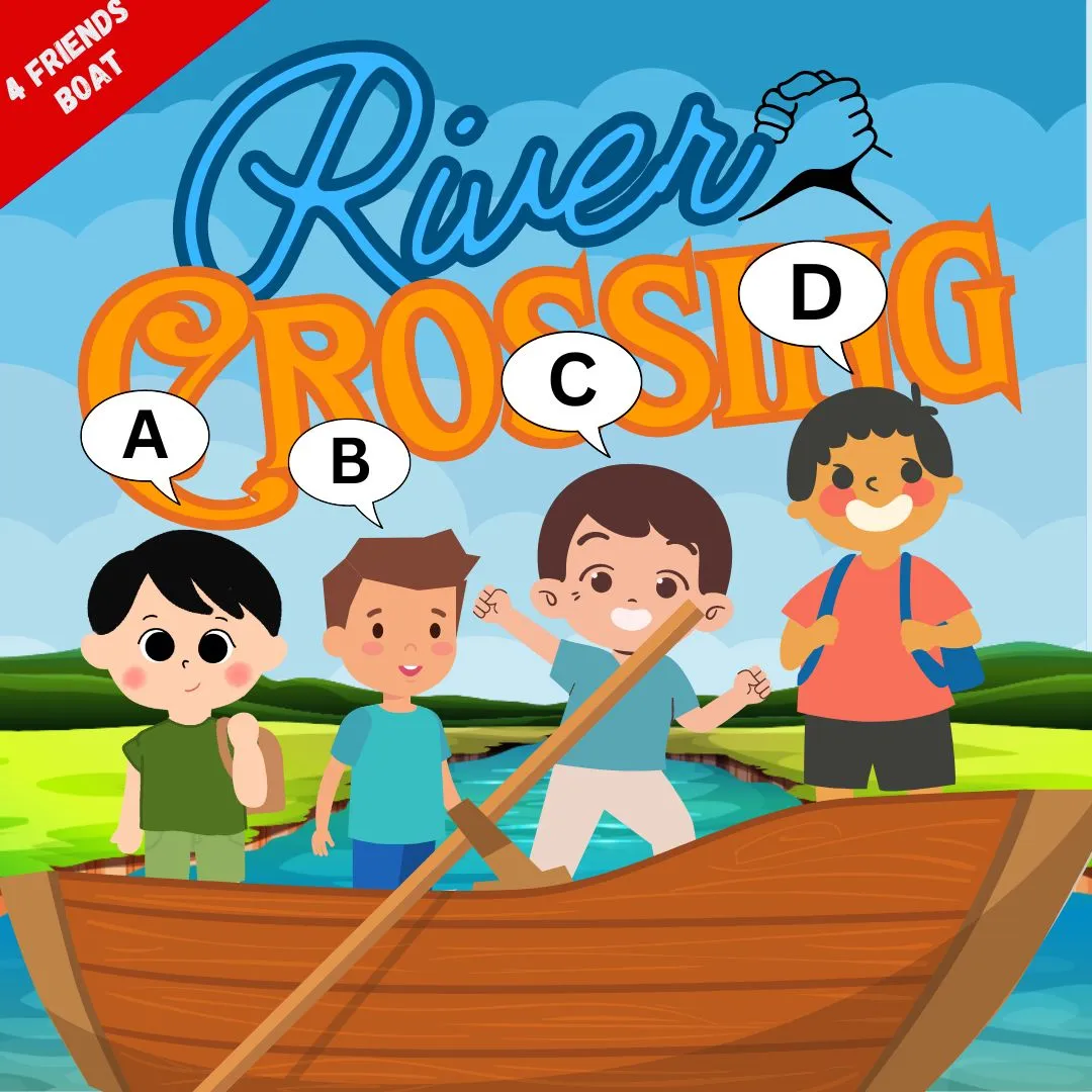 river crossing puzzles : friends boat river crossing