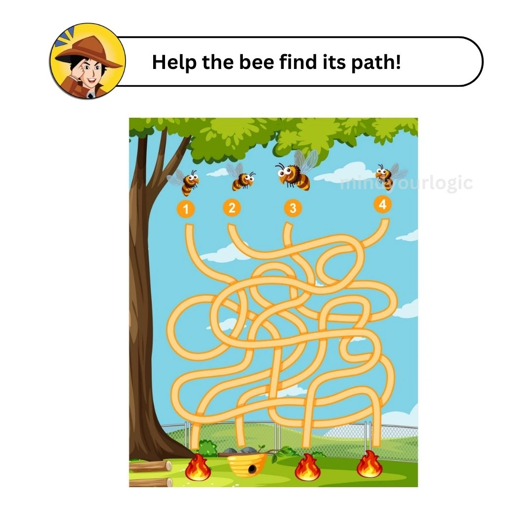 help the bee to find its path