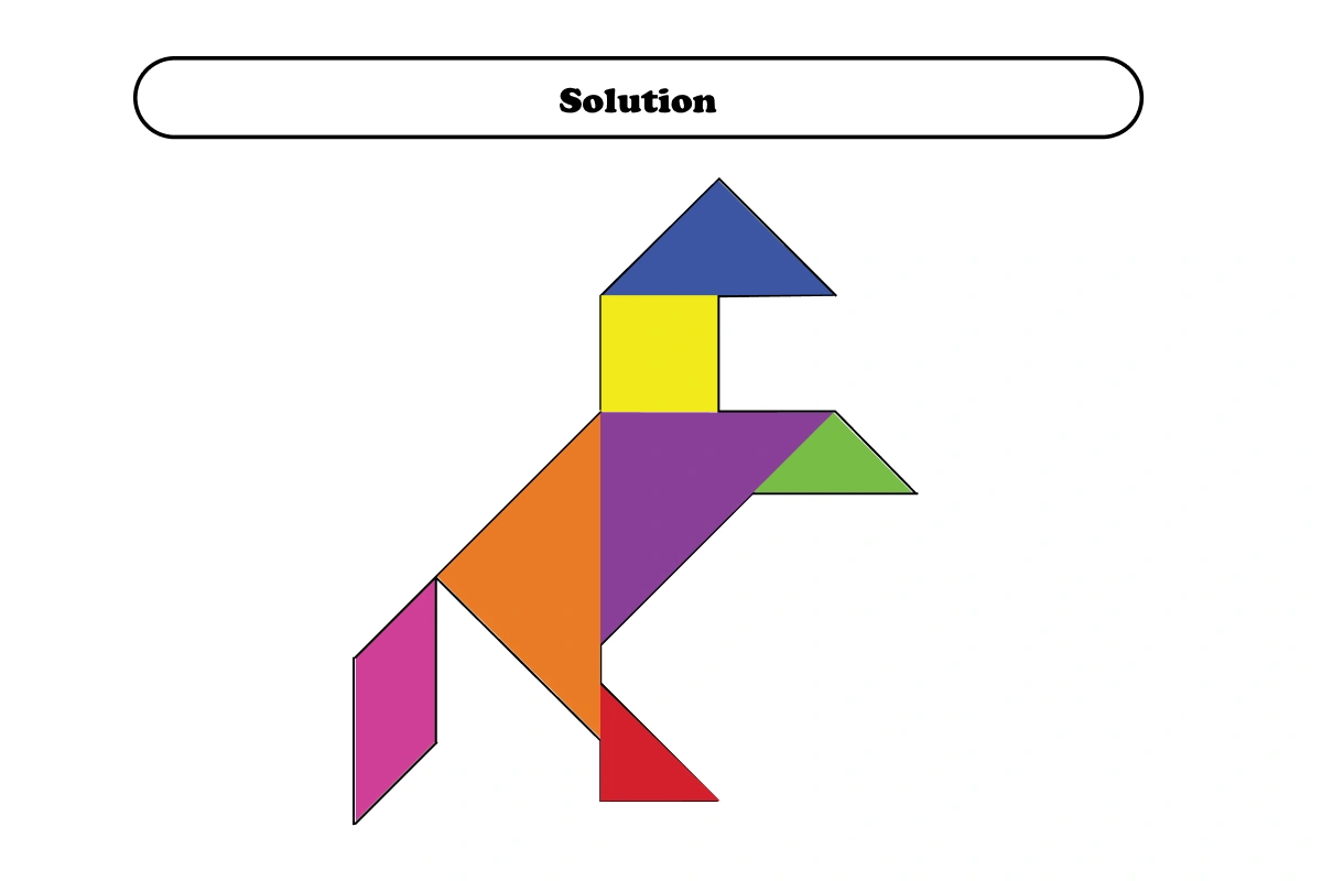 horse tangram puzzle solution