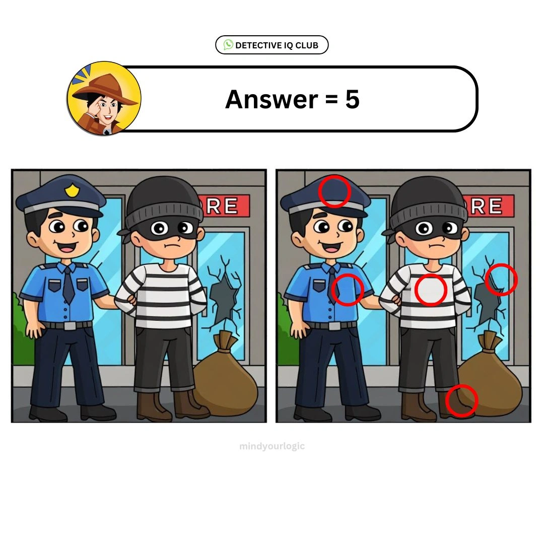 how many differences police and theif answer