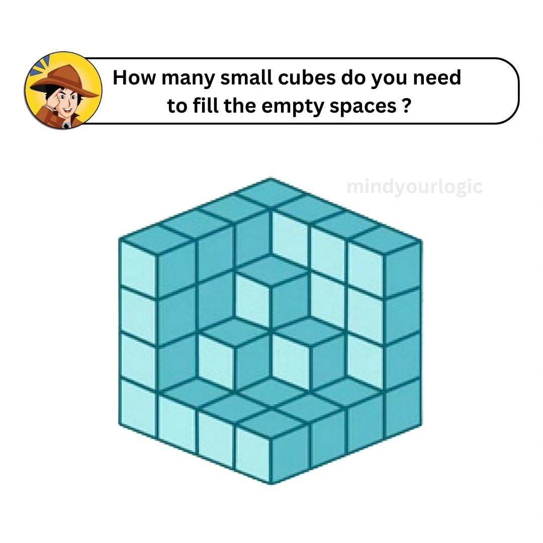 how many small cubes do you need to fill the empty space