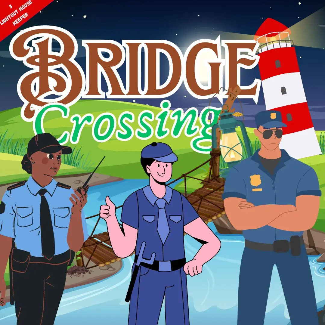 river crossing puzzles : lightout house keeper bridge crossing puzzle image