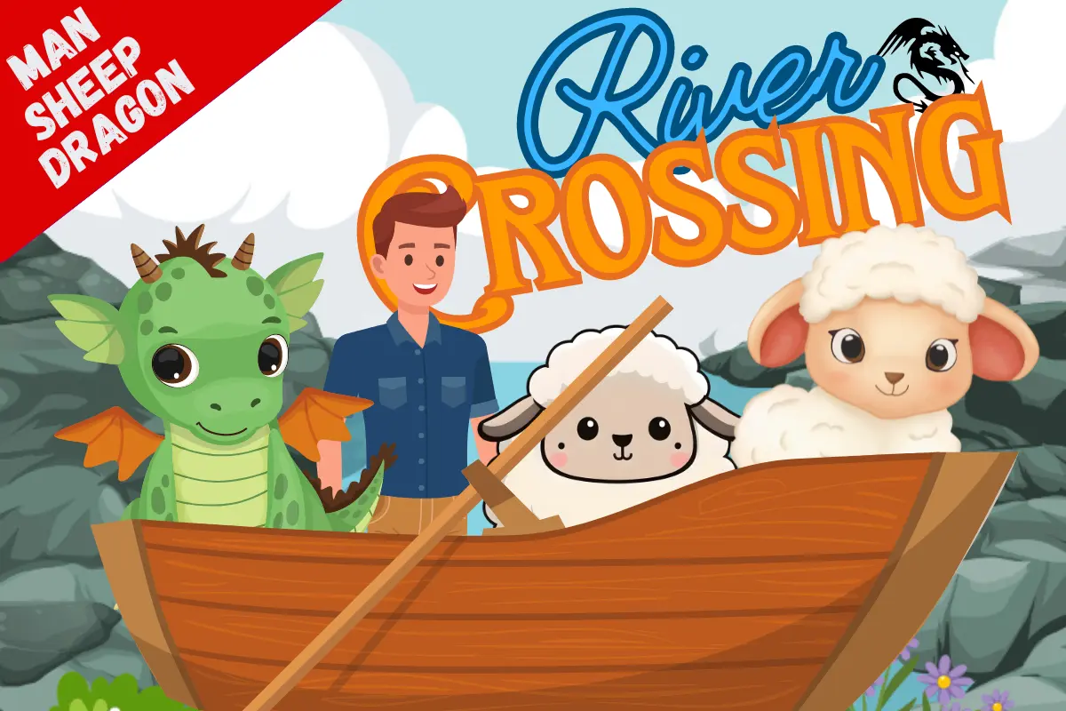 river crossing puzzles : man sheep dragon