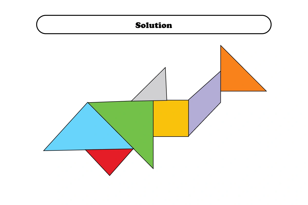 shark tangram puzzle solution