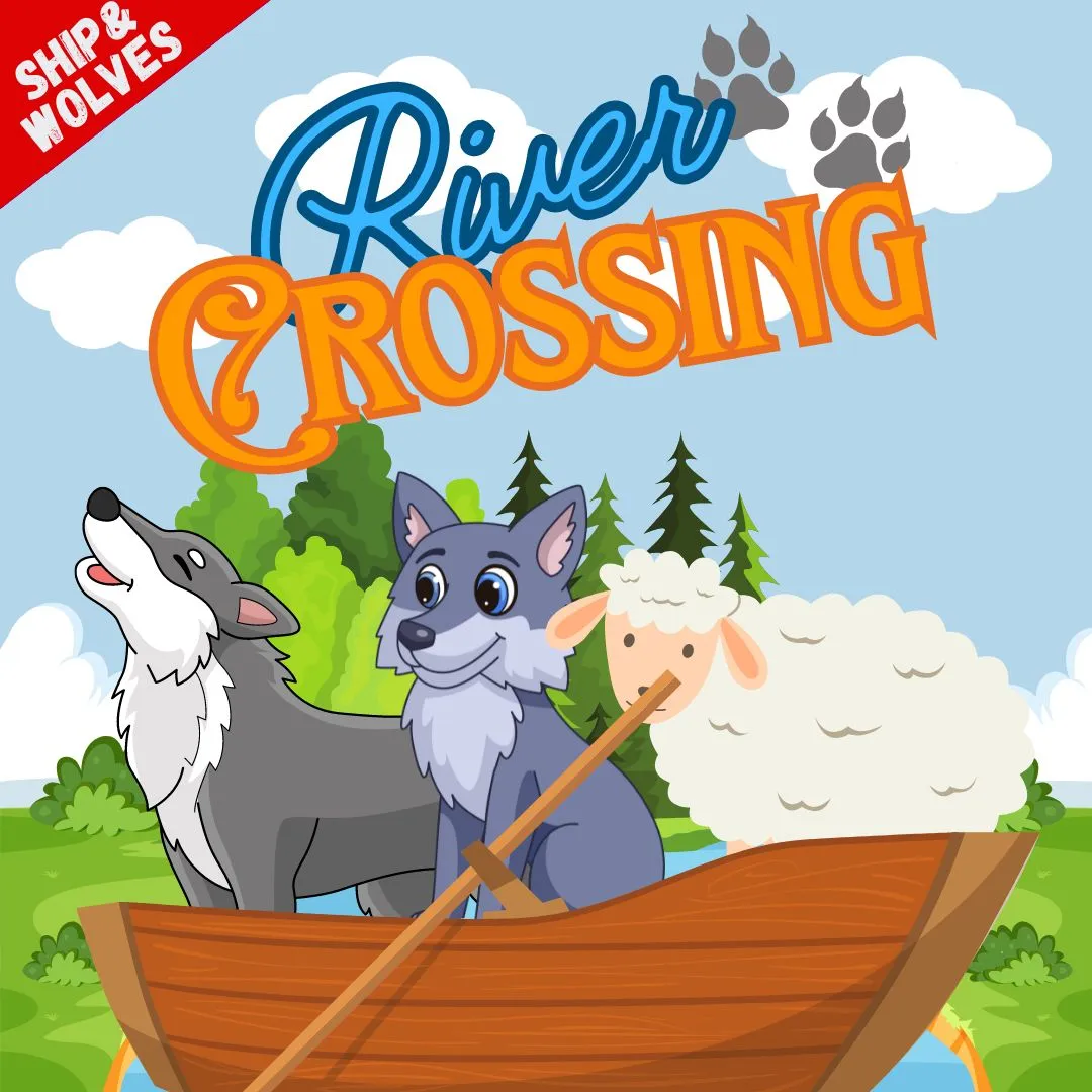 river crossing puzzles : ships wolves river crossing puzzzle thumbnail