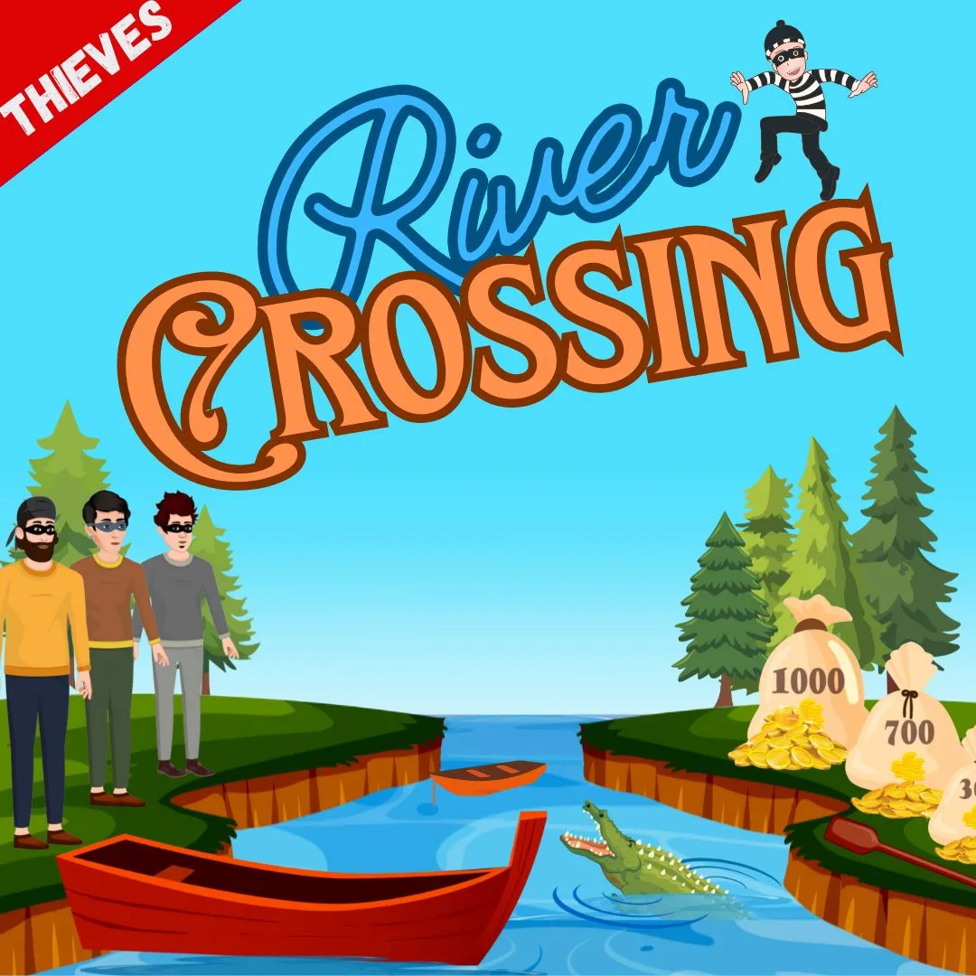 river crossing puzzles : three thief river crossing puzzle thumbnail