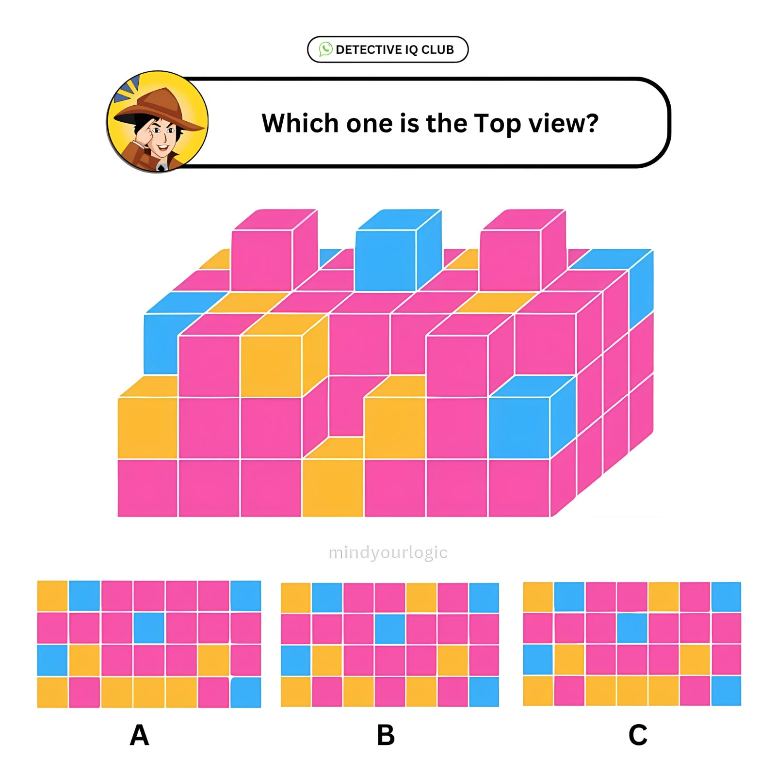 top view puzzle payramid