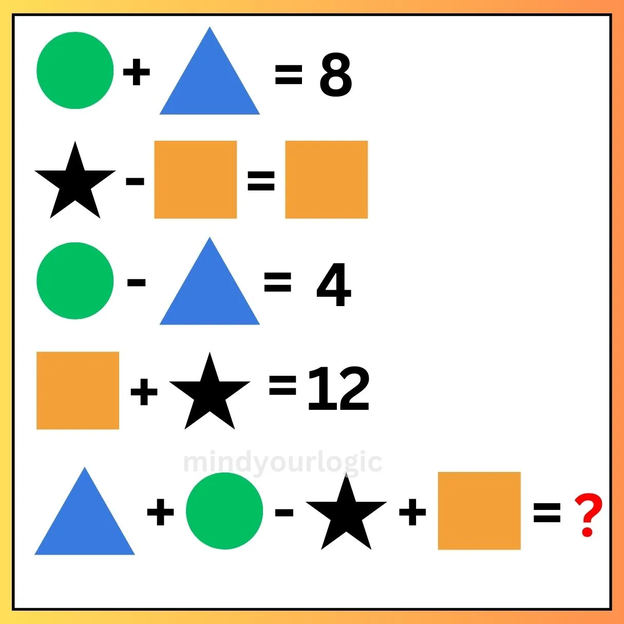 circle triangle sqaure math equation