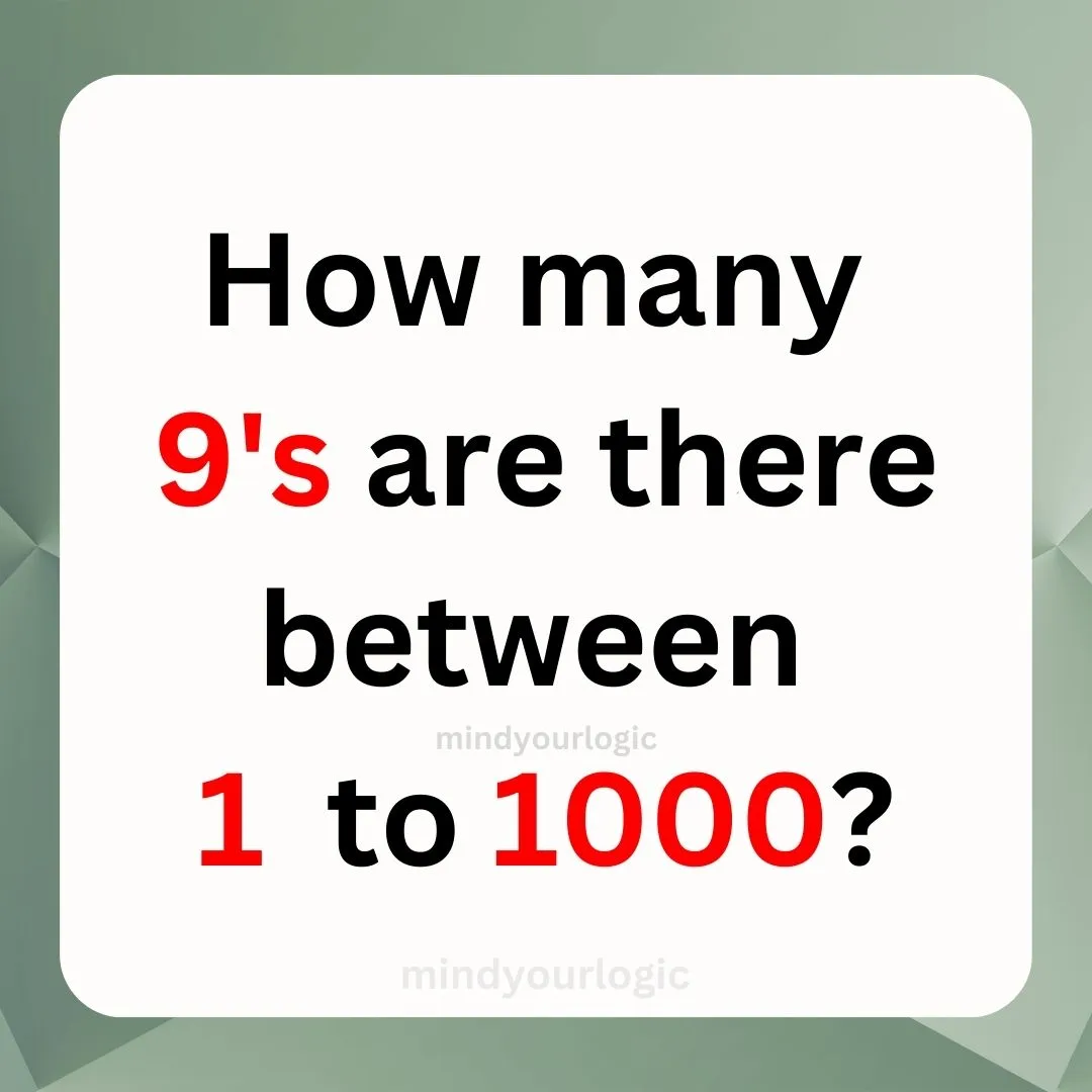 how-many-9s-are-there-between-1-to-1000