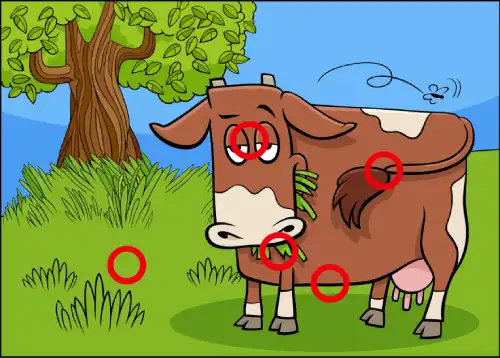 can you find the differences in the cow pasture puzzle answer