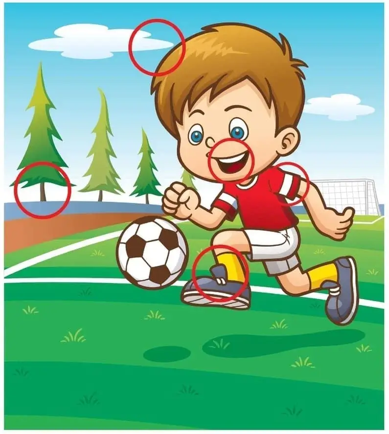 can you find the differences in this football puzzle challenge answer riddle of the day