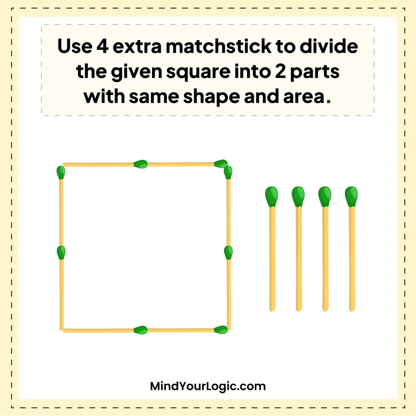 2 Matchsticks, 4 Squares - Puzzle Prime