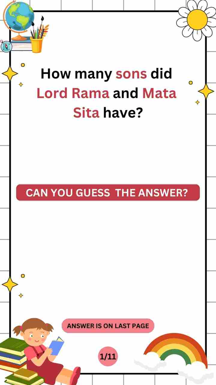 how many sons did lord rama and mata sita question 1